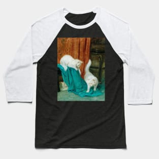 Cats Playing by Arthur Heyer Baseball T-Shirt